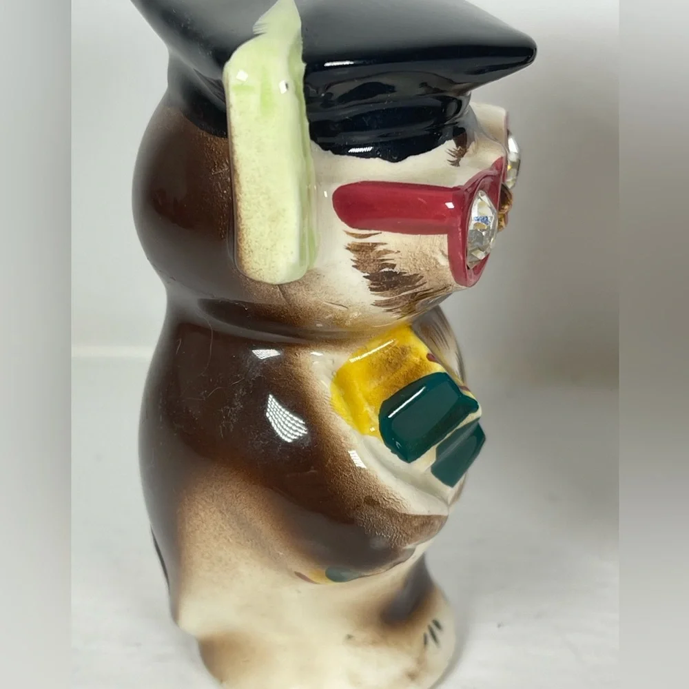 Lefton Vintage ceramic wise‎ owls salt & pepper shakers-Anthropomorphic-kitschy